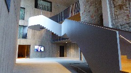 Stairs leading to endrance of session hall